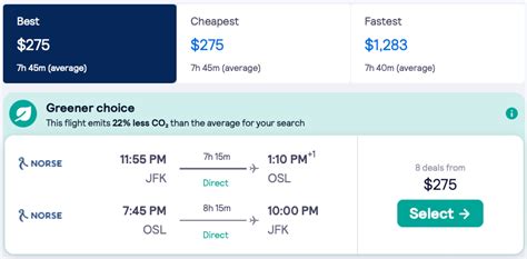 are flights out of oslo cheap